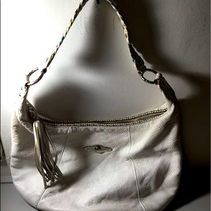 Cream hobo shoulder bag